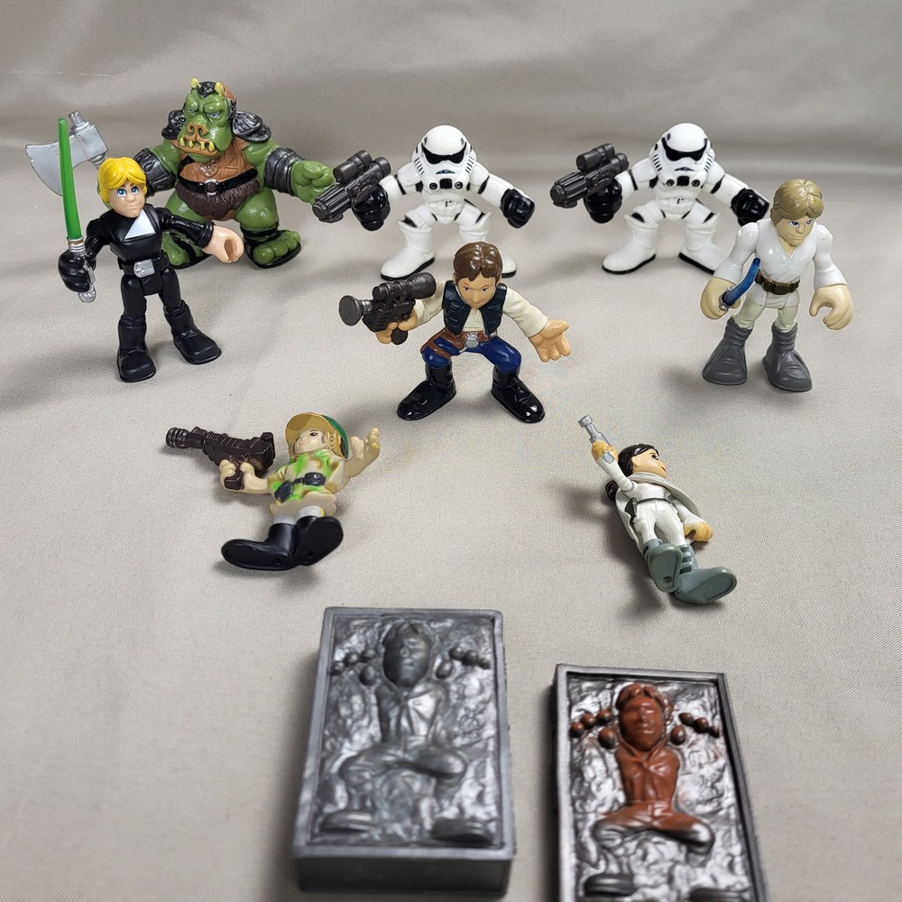 Star Wars Galactic Heroes Figure Lot Luke Han Leia Stormtrooper Gamorrean Hasbro